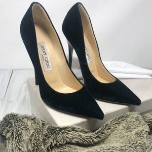 Jimmy Choo's Velvet Bottle Green Anouk